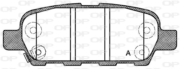 OPEN PARTS Piduriklotsi komplekt,ketaspidur BPA0876.01